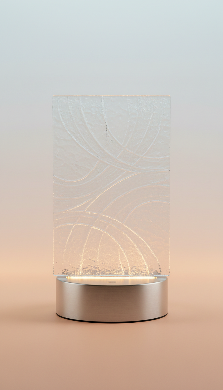Hand-Hammered Glass Portrait With Custom Music