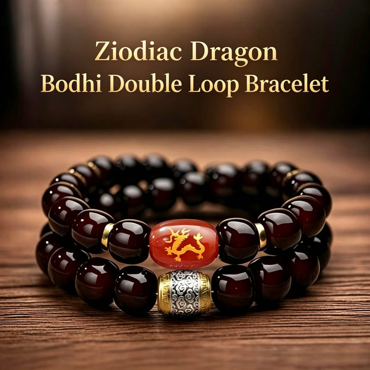 Bodhi Seed Bracelet – dragon Zodiac Double Loop