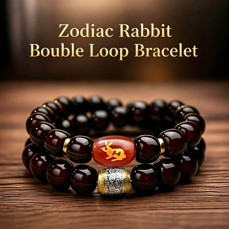 Bodhi "Good Fortune" rabbit-Wrap Bracelet