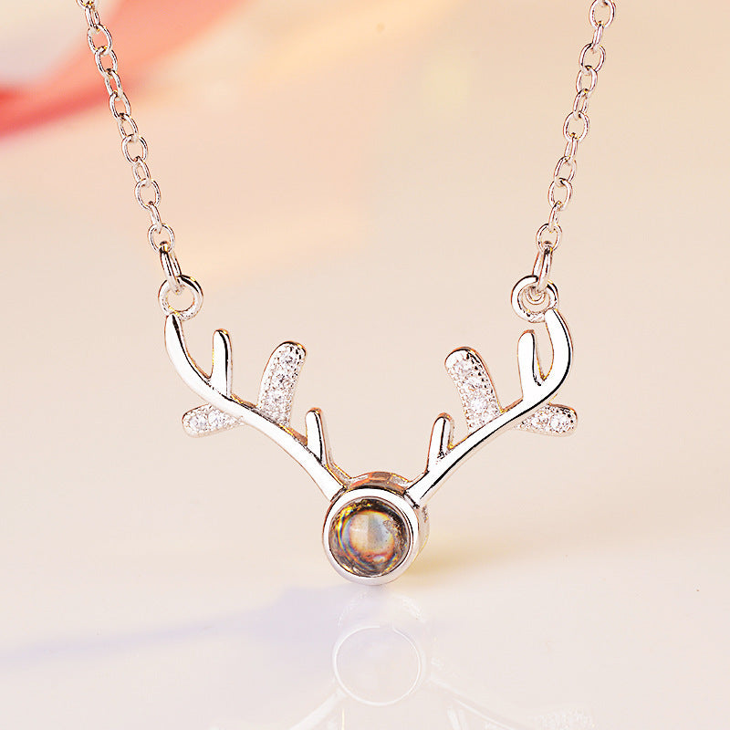 Custom Projection Necklace — Personalized Photo Inside, 925 Sterling Silver