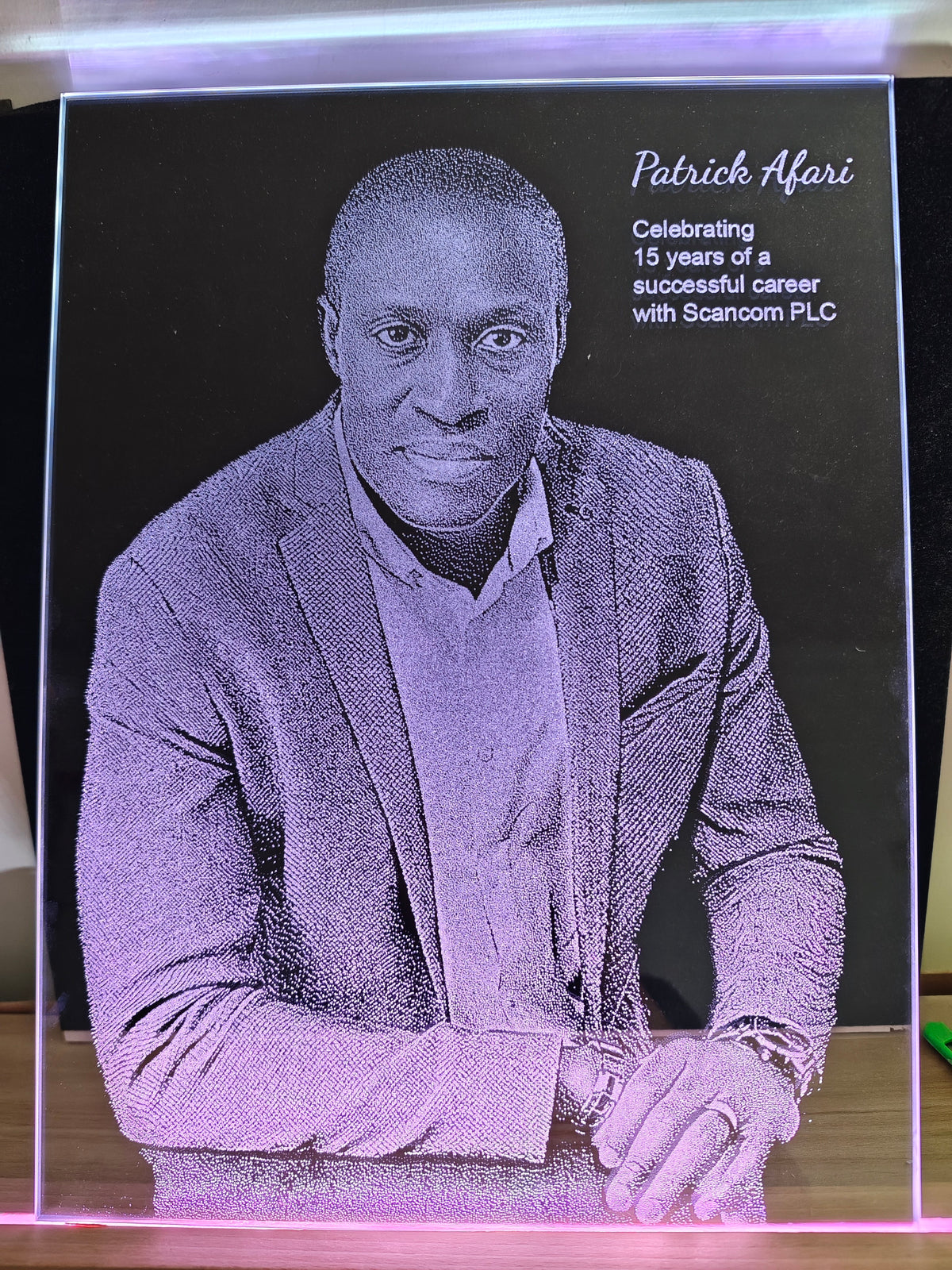 Custom Music Glass Art — Personalized Photo with Original Song, LED Light